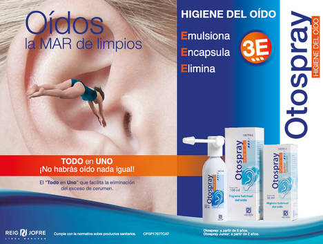 Reig Jofre sigue fortaleciendo su liderazgo en ORL, con el lanzamiento de Otospray®, higiene del oido 3E