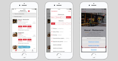 Elegir dónde sentarse al reservar en un restaurante por internet ya es posible