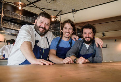 Patxi Zumárraga, Nino Redruello y Jaime Santianes.