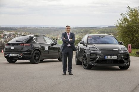 Prototipos digitales y reales del Porsche Macan eléctrico