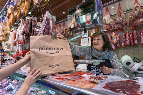 Prime Now ofrece en Valencia entregas ultra-rápidas de productos de La Plaza de DIA y de un grupo de comerciantes del Mercat Central exclusivamente a clientes Prime