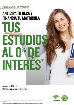 Unicaja Banco facilita a los estudiantes el pago de la matrícula y anticipa las becas con préstamos al 0%