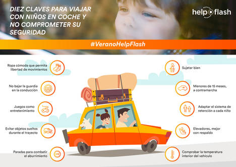 ¡Vacaciones! Diez claves para viajar con niños en coche y no comprometer su seguridad