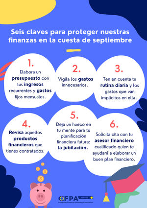 Seis claves para proteger nuestras finanzas en la cuesta de septiembre