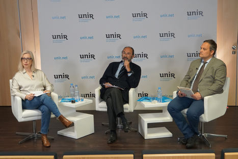 Mira Milosevich, investigadora del Instituto Elcano; Emilio Lamo de Espinosa, catedrático y vicepresidente de UNIR y Nicolás de Pedro, director de investigación en el Institute for Statecraft de Londres.
