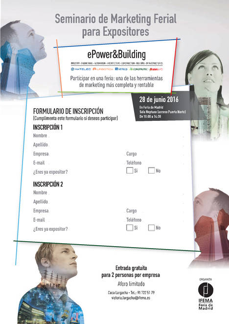 ePower@Building organiza un Seminario de Marketing Ferial para Expositores que explicará cómo obtener el máximo retorno de la participación en una feria