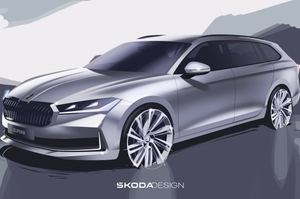 Bocetos exteriores de la cuarta generación del Skoda Superb