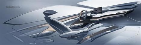 Interior del prototipo Skoda Vision iV