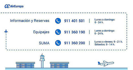 Air Europa, primera aerolínea española en suprimir los teléfonos de tarificación especial de atención al cliente