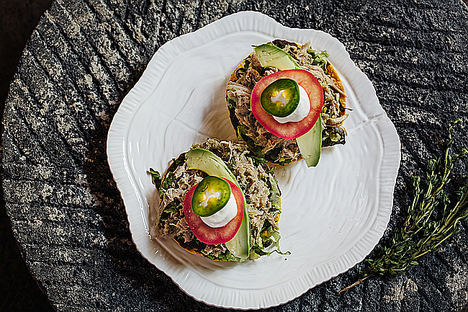 Tostadas de pato.