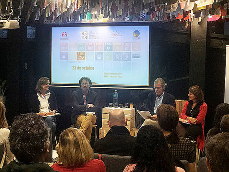 Marike de Peña, Roberto Ballester, Ignacio Pi e Isabel Vasserot, VI Desayuno ODS Mediapost.