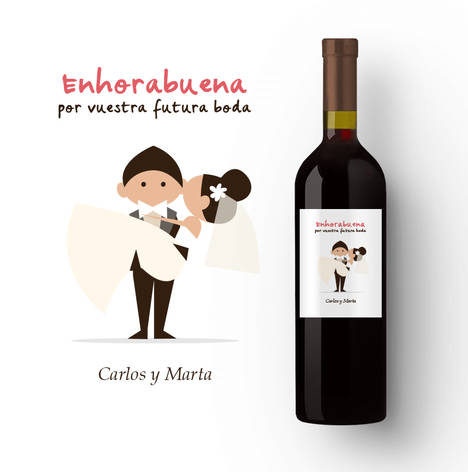 Vinos personalizados como detalle para bodas