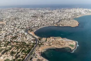 Vista aérea de la ciudad de Dakar
