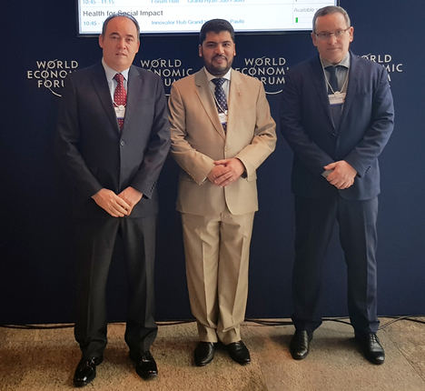 De izqda a dcha: Eduardo Ricotta, presidente de Ericsson Brasil, Marcos Jorge de Lima, ministro de Desarrollo, Industria y Comercio Exterior de Brasil Y Eduardo Navarro, presidente de Vivo.