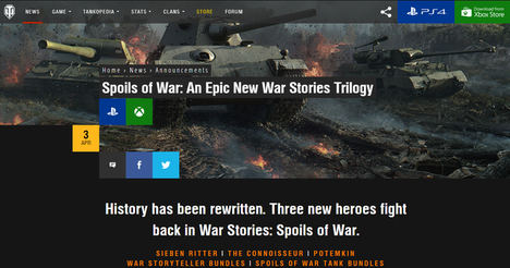 World of Tanks para consola presenta la trilogía “Spoils of War”