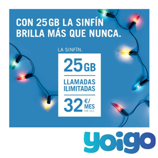 La tarifa de Yoigo más “Sinfín“ que nunca con 25 GB