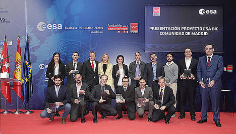 Cifuentes presenta el Centro de Incubación de Empresas de la Agencia Espacial Europea en Madrid