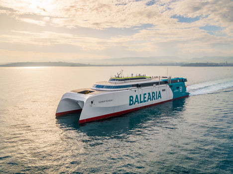 Baleària incorporará a la ruta Dénia-Ibiza-Palma el primer ‘fast ferry’ del mundo con motores a gas natural
