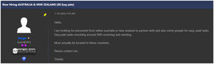 Cada vez más personas buscan colaborar en la Darknet para ganar dinero