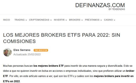 ¿Hay posibilidades para invertir en ETFs a través de un bróker?