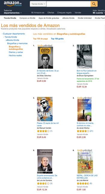 Dídac Sánchez: nº1 en ventas en Amazon