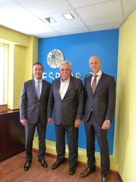 Alain Rambaud, Presidente de Euribron, visita la sede de Espabrok, para organizar su Congreso Mundial en Madrid