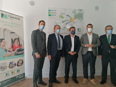 El presidente de Extremadura ha inaugurado la nueva Clínica de Rehabilitación Neurológica y Física del Grupo Casaverde en Cáceres