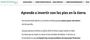 Invertir en Bolsa con cabeza con invertirconcabeza.com
