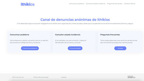 ithikios es la solución SaaS que permite implantar un canal de denuncia de irregularidades en las empresas