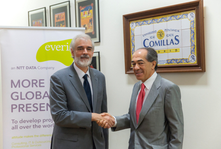 Julio L. Martínez, Rector del centro y Fernando Francés, Presidente de everis