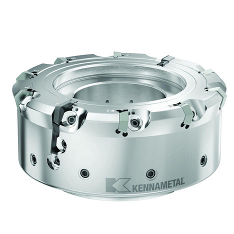 La KCFM 45 utiliza una combinación de plaquitas hexagonales de semi-acabado en alojamientos fijos junto con plaquitas cuadradas de acabado en alojamientos ajustables de cartuchos.