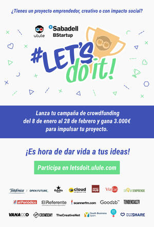 Ulule y BStartup de Banco Sabadell lanzan el reto #letsdoit para promover que los emprendedores impulsen sus proyectos