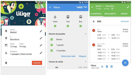 liligo.com lanza su nueva aplicación para Android que permite comparar precios de vuelos, autobuses, trenes y coches compartidos