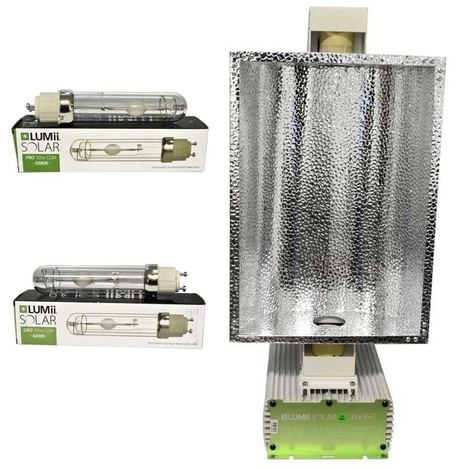 Luminaria LEC SOLAR 630W de LUMii con 2 bombillas.
