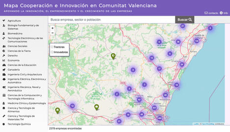 Los CEEIs de la Comunidad Valenciana crean el Mapa de Cooperación Empresarial e Innovación con cerca de 2.400 empresas innovadoras y tractoras