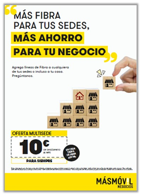 MASMOVIL presenta su nueva oferta Multisede para clientes de Negocios con un descuento muy ventajoso y para siempre