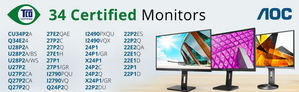 La gama de monitores para oficina de AOC cuenta con modelos con la certificación TCO, generación 9