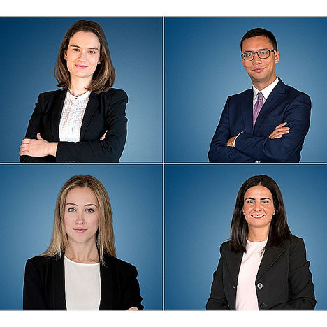 Arriba: Soraya Carrera y Steven Rudmann. Abajo izda a dcha: Patricia Rivera y Miriam Porras.