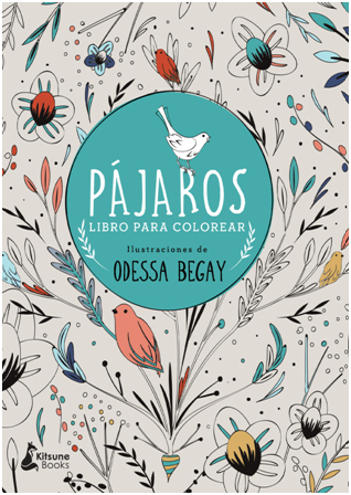 Un libro para colorear con más de cien ilustraciones de pájaros y plantas inspiradas en el arte popular europeo