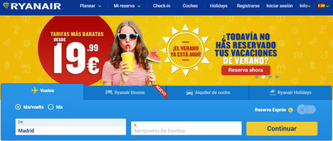 Ryanair conectará Santander y Zaragoza con Lanzarote