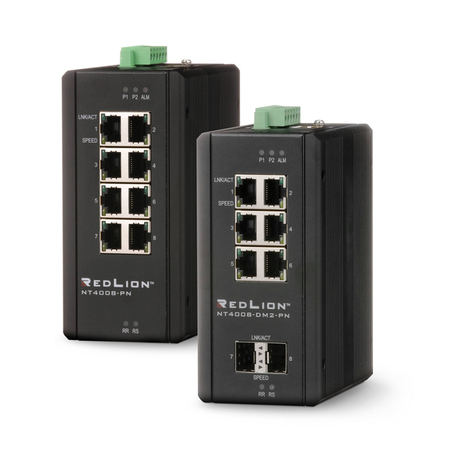 Red Lion presenta los conmutadores NT4008 Gigabit Layer 2 con protocolo PROFINET