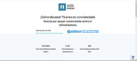 Addoor y AER lanzan una campaña de sensibilización sobre el Retinoblastoma