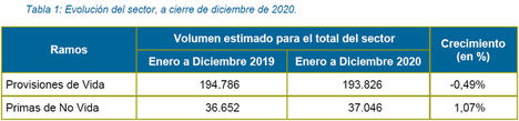La paralización de la actividad por la COVID-19 se hace sentir en el negocio asegurador en 2020