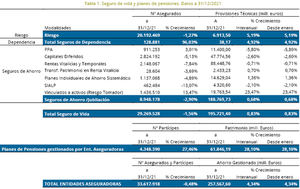 Los seguros de ahorro se mantienen planos al cierre del año 2021