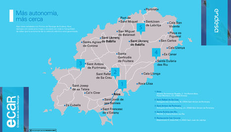 smart y Endesa inauguran la primera red de carga publica para poder recorrer Ibiza en coche eléctrico
