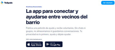 Nace TeAyudo, la APP para buscar y ofrecer ayuda en tu comunidad durante la crisis del coronavirus
