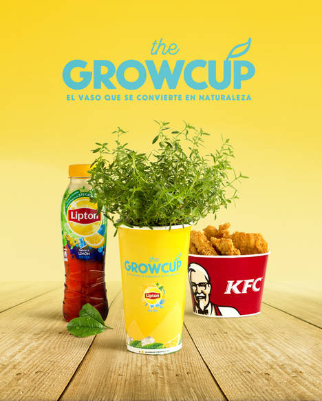 Lipton® Ice Tea y KFC inventan el Growcup, el vaso que se convierte en naturaleza