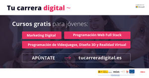 El programa “Tu Carrera Digital” prevé capacitar gratuitamente en habilidades digitales a más de 3.600 jóvenes de toda España inscritos en el Sistema Nacional de Garantía Juvenil