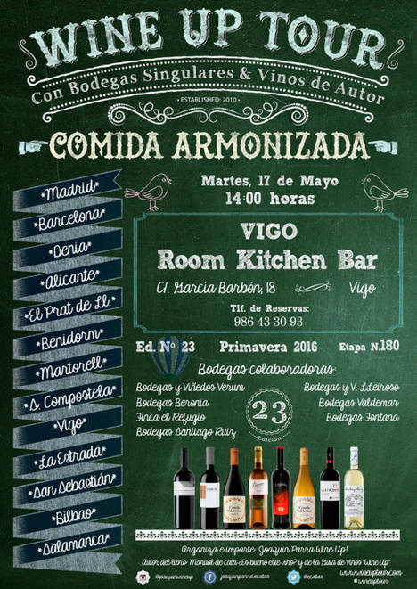 Galicia protagonista del Wine Up Tour con cuatro eventos en Vigo, Santiago y A Estrada
